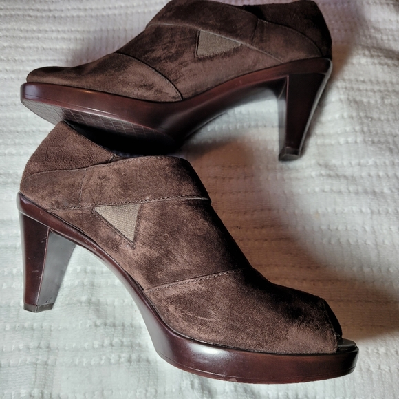 BELLA-VITA BROWN LEATHER/ SUEDE PUMPS SHOES - Picture 11 of 16